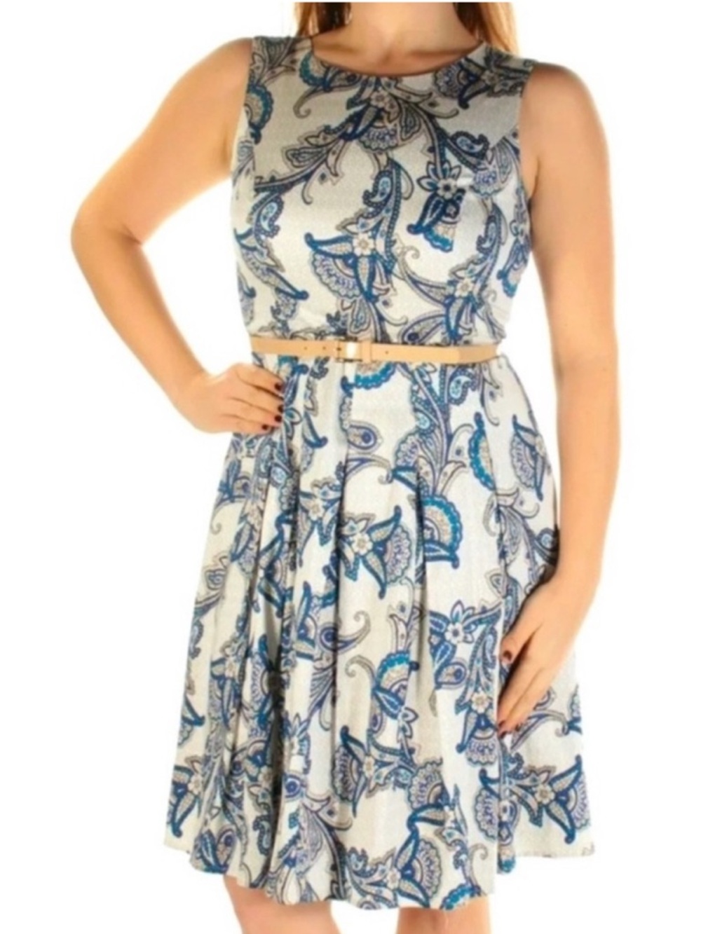 Tommy Hilfiger Paisley A-line Box
Pleat Dress